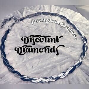 18K White Gold on Titanium Steel Snake Chain Bracelet